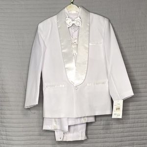 Boy's White Full Tux Set